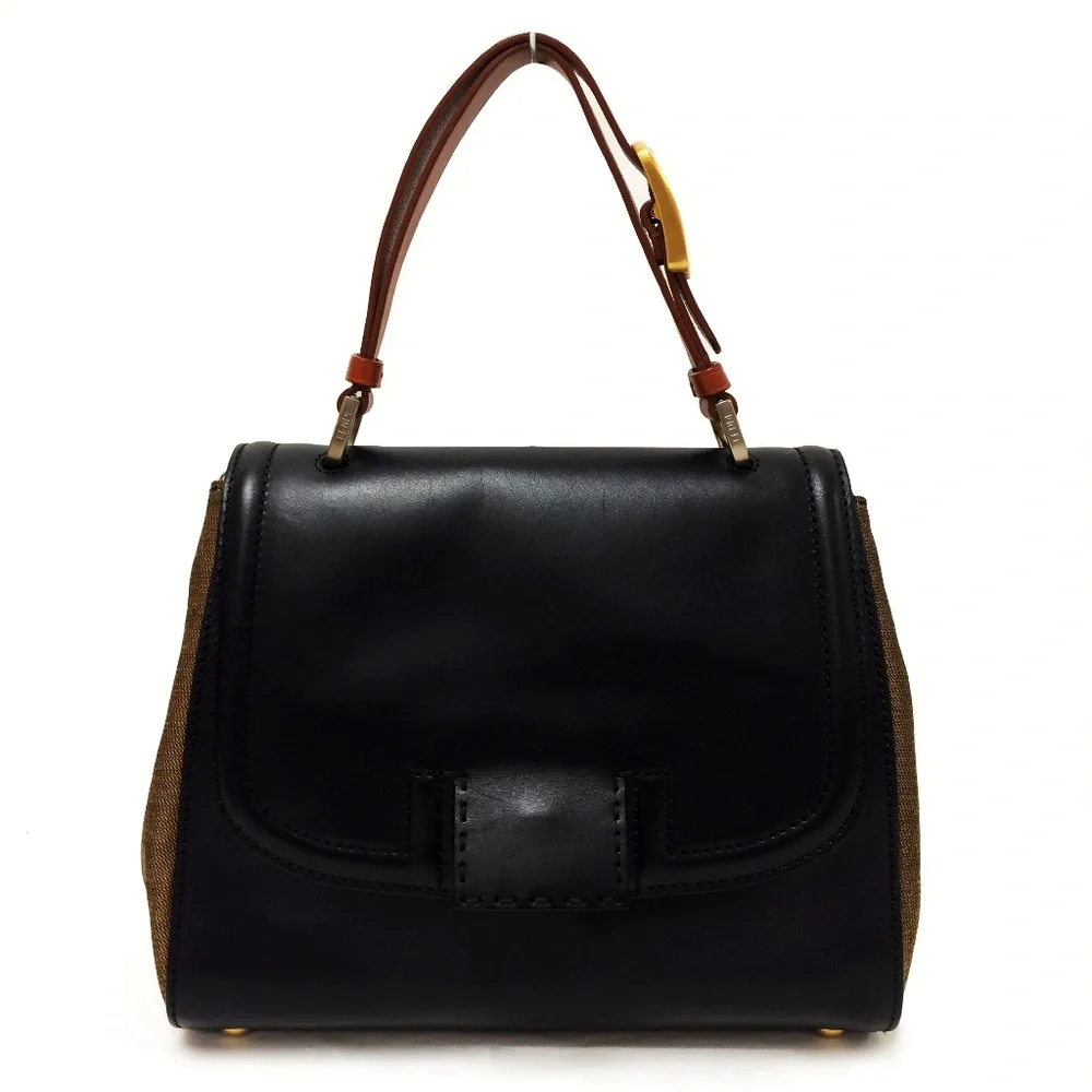 Fendi Silvana Black Leather Bag